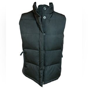 Gap Down & Feathers Quilted Puffer Vest Stretch Sides Pockets Cold Weather XS